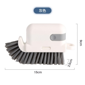 Perie Multifunctionala 3in1 de Curatare, Flippy, pentru Bucatarie, Vesela, Geamuri, Cap Detasabil, 9x15x2.5 cm, Gri