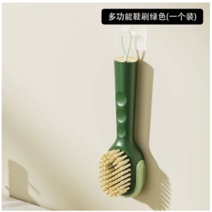 Perie pentru Curatare Incaltaminte cu Recipient pentru Detergent, Flippy, Perie Multifunctionala pentru Incaltaminte si Lenjerie, cu Peri Moi, Fara Deteriorare, 22x6x4 cm, Culoare Verde