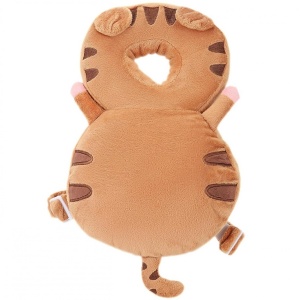 Perna tip Rucsac pentru Protectia Capului, Flippy, Tetiera tip Tigru, pentru Bebelusi, 33x6x19 cm, 180 g, Maro - Img 7