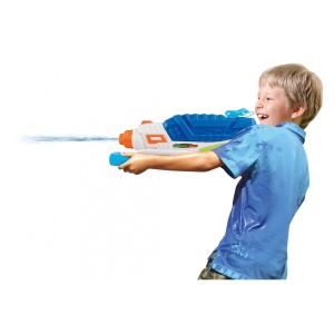 Pistol cu Apa pentru Copii, Rezervor, Pentru Piscina/Plaja, Flippy, 6ani+, Albastru/Multicolor, 1000ML, model 2 - Img 4