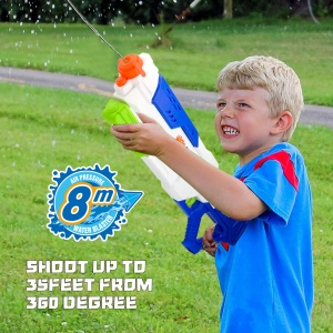Pistol cu Apa pentru Copii, Rezervor, Pentru Piscina/Plaja, Flippy, 6ani+, Multicolor, 1200ML - Img 4