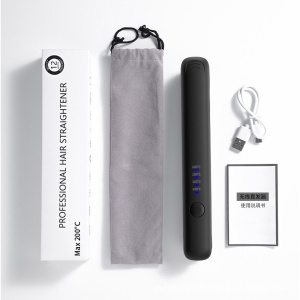 Placa de Par fara Fir, Flippy, Adaptor Tip C, Tensiune 5V, Capacitate Baterie 3000 mAh, Indreptat, Ondulat, 4 Trepte de Temperatura, 21.8 x 3.1 x 3.4.1 cm, Alb - Img 5