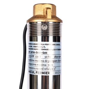 Pompa submersibila pentru apa curata Micul Fermier, 0.75KW, debit 3600l/h, inaltime maxima pompare 80m, 17 turbine - Img 2