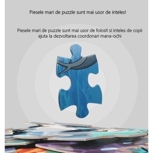 Puzzle pentru copii, jungla cu animale, 48 de piese - Img 3