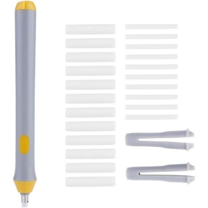 Radiera Electrica, Flippy, pentru Schite si Arta, Grosime Varf 3 mm/5 mm, Baterii 2 x AA (neincluse), din ABS, Gri - Img 4