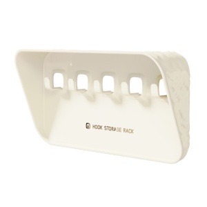 Raft de Depozitare cu Carlig, Flippy, Pentru Chei, Bijuterii, 20.3 x 4.6 x 10.3 cm, Alb - Img 4