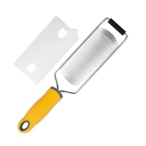 Razatoare manuala Flippy, perie inclusa, Inox, usor de utilizat, 31x6.7 cm, Galben - Img 1