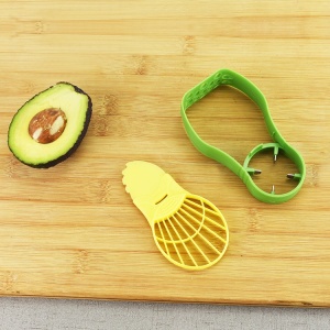 Recipient de Depozitare Avocado 5in1, Flippy, Etans, pentru Frigider, din Plastic, Dispozitiv de Taiat, Curatat, Feliat, 14x4x7 cm, Verde - Img 4