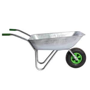 Roaba metalica Micul Fermier 80L cuva otel zincat G01 - Img 2
