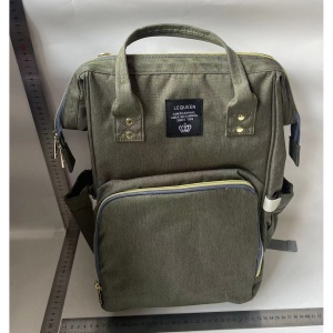 Rucsac Multifunctional pentru Mamici, Flippy, din Panza Oxford, Compartimentare Multipla, Impermeabil, 43 x 18 x 26 cm, Verde Army - Img 5