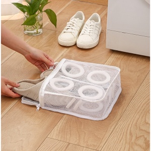 Sac pentru Spalare Incaltaminte, Flippy, pentru Masina de Spalat, 28x24.5x8 cm, Alb - Img 8
