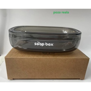 Savoniera, Flippy, Pentru Blat, PET, Scurgere Optima, Gri Transparent - Img 2