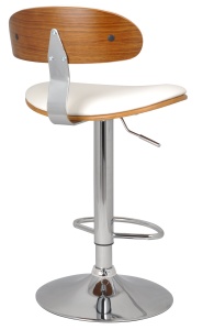 Scaun bar Ares, alb, 49x42x84-105 cm - Img 3