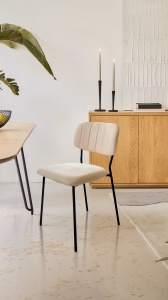 Scaun bucatarie/dining Nina, Bej, 47x51x78 cm - Img 1
