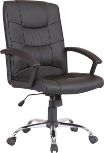 Scaun de birou directorial US02, negru, 66x62x107-117 cm - Img 1