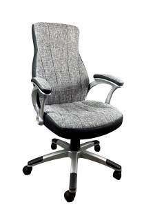 Scaun de birou directorial US64, gri, 63x70x113-121 cm - Img 1
