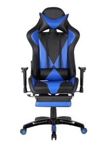 Scaun gaming US90 Suzuka, negru si albastru, 69.5x61x125-134.5 cm - Img 2