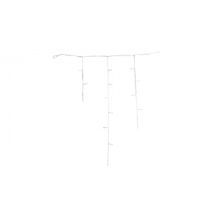 Sectiune de Craciun Flippy® Tip Turturi, 8 jocuri de lumini Sectiu 5 m, 143 LED-uri, Interconectabila, Fir Alb, Alb Cald - Img 3