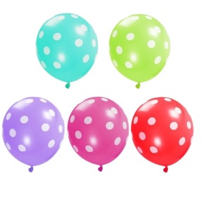 Set 10 Baloane din Latex, Flippy, Model Party Buline, 2x Albastru, 2x Verde, 2x Mov, 2x Roz, 2x Rosu, 23 cm, 1.4g - Img 1
