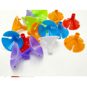 Set 10 Bete cu Rozete pentru Baloane, Flippy, Suporturi de plastic, Usor de instalat, Reutilizabil, Pentru aniversare, Nunta, Ziua de Nastere, Decor, 40 cm, Multicolore - Img 3