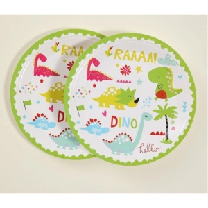 Set 10 Farfurii Petrecere, Flippy, Colectia Dino Park, 17 cm Diametru, din Carton, Multicolor - Img 4