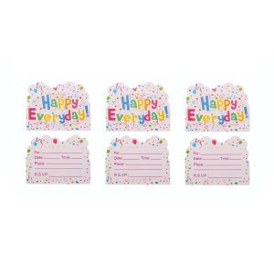 Set 10 Invitatii pentru Petrecere, Flippy, Model Happy Everyday, 17 x 12 cm, Multicolor - Img 2