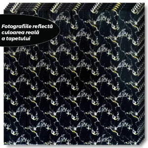 Set 10 Placi Tapet 3D, Flippy, 70 x 70 cm, Grosime 3 mm, din Rasina, Tip Placi de Lemn, Suprafata Acoperita 4.9 mp, Negru - Img 7