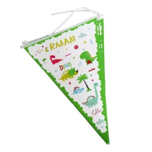 Set 10 Stegulete Tip Banner, Flippy, Colectia Dino Park, 28.5 x 20 cm, din Hartie Cretata, Multicolor - Img 1