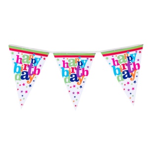 Set 10 Stegulete Tip Banner, Flippy, Colectia Happy Birthday, 270 cm Lungime, din Hartie Cretata, Multicolor - Img 3