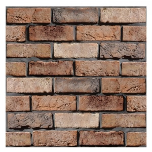Set 10 x Placi Tapet Autocolant 3D cu Imitatie de Caramida de Exterior, pentru Perete Bucatarie Sufragerie, Usor de Curatat, Rezistent la Apa, Autoadeziv, 30x30 cm, Maro - Img 1
