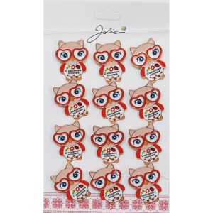 Set 12 Brose Martisor Primavara Bufnita cu Mesaj O Educatoare Minunata