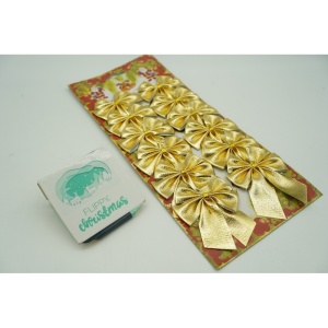Set 12 fundite pentru brad, Aurii, 6 x 8 cm, din poliester, Flippy - Img 2