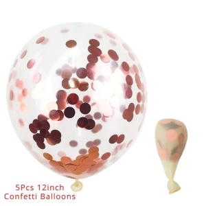 Set 15 baloane pentru petrecere, Flippy, rose gold/ alb, 30 cm - Img 3