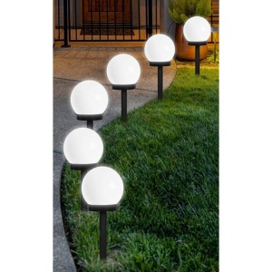 Set 2 Lampi Solare LED, Sferice, Tip Glob Flippy, Diametru 10 cm, Alb rece - Img 4