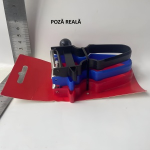 Set 3 Accesorii de Decojire, Razuire si Feliere, Flippy, pentru Legume si Fructe, Negru-Rosu-Albastru - Img 2