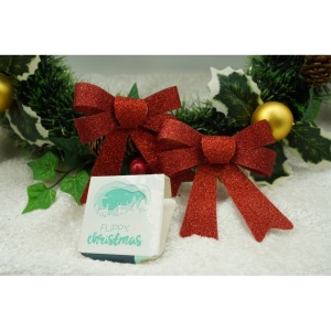 Set 3 fundite pentru brad, Rosii, cu sclipici, 10 x 11 cm, din poliester, Flippy - Img 5