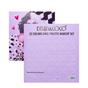 Set 4 Produse de Machiaj, KEVIN &amp; COCO, Black-White Witch, 22 culori, 19.7 x 21.2 x 2.5 cm - Img 6