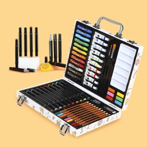 Set 53 Piese pentru Desen si Pictura, Flippy, Tip Servieta, Model Unicorni, 30 x 24 x 5.4 cm, Multicolor - Img 8