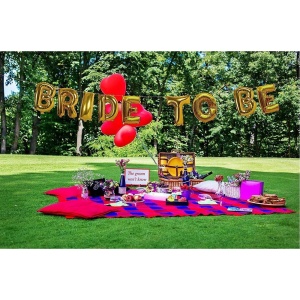 Set Baloane din Folie Metalizata, Flippy, Model Bride to Be, Litere de 40 cm, Baloane Party, Ambalaj Individual, Pai Inclus, Umflare cu Aer sau Heliu, Auriu - Img 6