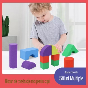 Set Blocuri de Constructie din Spuma EVA, Flippy, 29 de Piese, Interactive, 24.5x16x3.7 cm, Multicolor - Img 9