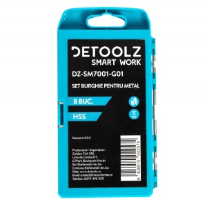 Set burghie Detoolz pentru metal 8 bucati G01 - Img 3
