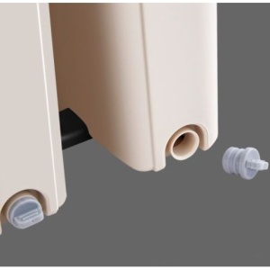 Set de curatenie Flippy, mop si galeata, galeata 6 l, 2 rezerve microfibra incluse, design modern, pentru interior, material plastic, peri sintetici, plat, cu storcere, bej - Img 4