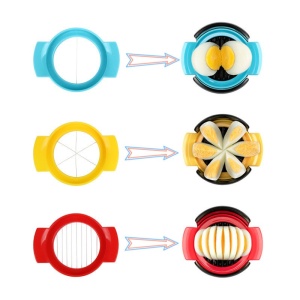 Set feliator 3 in 1 multifunctional Flippy, feliatoare pentru oua/fructe, PP/otel inoxidabil, multicolor, 9 x 10.5 x 5.5 cm - Img 2