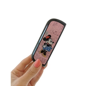 Set Husa Si Capac Plastic Flippy, pentru IQOS Iluma, de Protectie, Capac Magnetic, Anti Soc si Zgarieturi, 20 gr, 12 x 4 x 2.5 cm, Model Minnie Mouse, Roz - Img 2