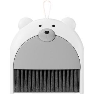 Set Matura si Faras, Flippy, Pentru Birou, din PP, Model Ursulet, 23.5 x 18 cm, Gri - Img 1