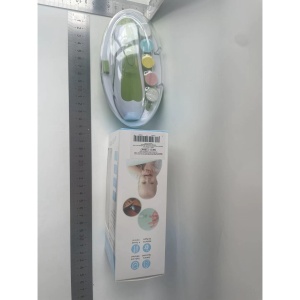 Set Pila Electrica pentru Copii si Bebelusi, Flippy, ABS, 6 Accesorii, cu Lumina LED, Verde Alb - Img 2