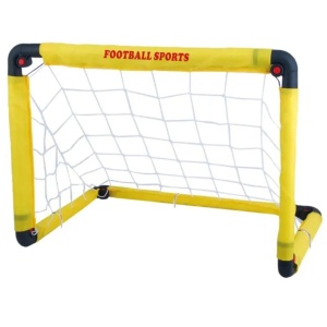 Set Poarta de Fotbal pentru Copii, Flippy, 45x60 cm, Minge, Cartonase, Pompa, Fluier, Interactiv, Distractiv, Galben - Img 5