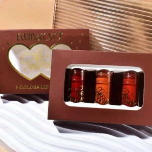 Set Rujuri de Buze Mate, KEVIN &amp; COCO, Be Mine 3 Culori, Lip-Gloss, 11 x 7.3 x 2.7cm, Roz, Varianta A - Img 4