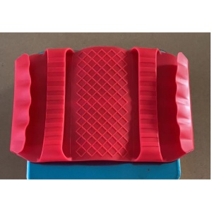 Suport de Silicon Multifunctional de Mana, Flippy, pentru Cuptor, Alimente Fierbinti, Carne, Izolare Termica, Anti-alunecare, 18x12x1.5 cm, Rosu - Img 3