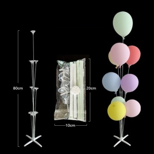 Suport pentru Baloane, Flippy, cu Patru Straturi, pentru 9 Baloane, 80 cm, Transparent - Img 4
